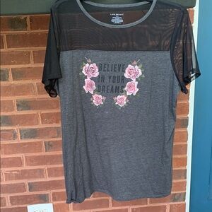 Lane Bryant Gray Graphic Relaxed Tee
